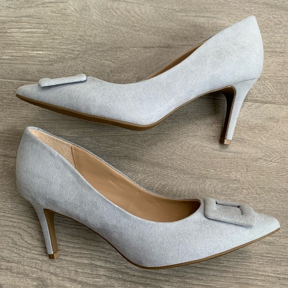 Alfani Jerison Womens Faux Suede Light Blue Comfort Pumps in Size 6M - Picture 13 of 14